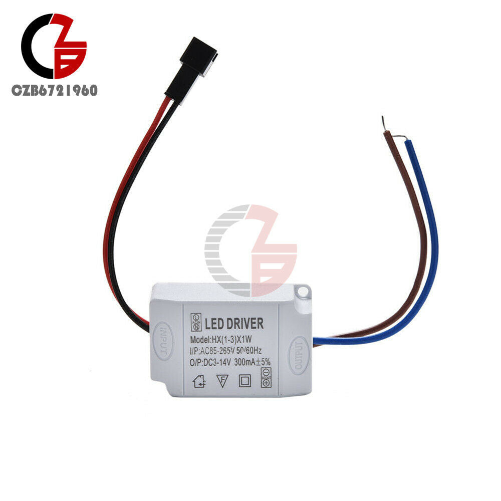 2PCS AC 3X1W 85V-265V to DC 12V LED Electronic Transformer Power Supply Driver