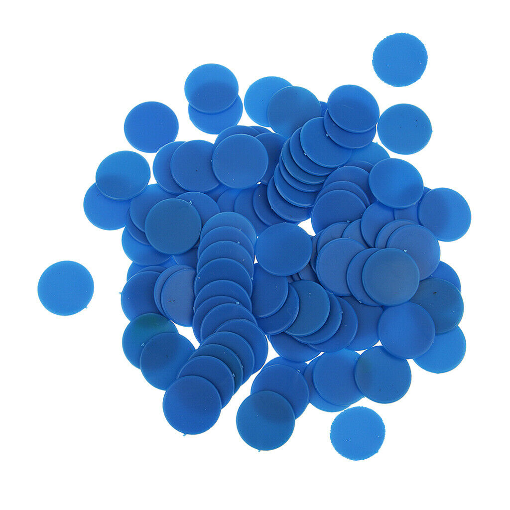 Board Game Counters Bingo Chips Casino Token Tiddly Numeracy Teaching Blue