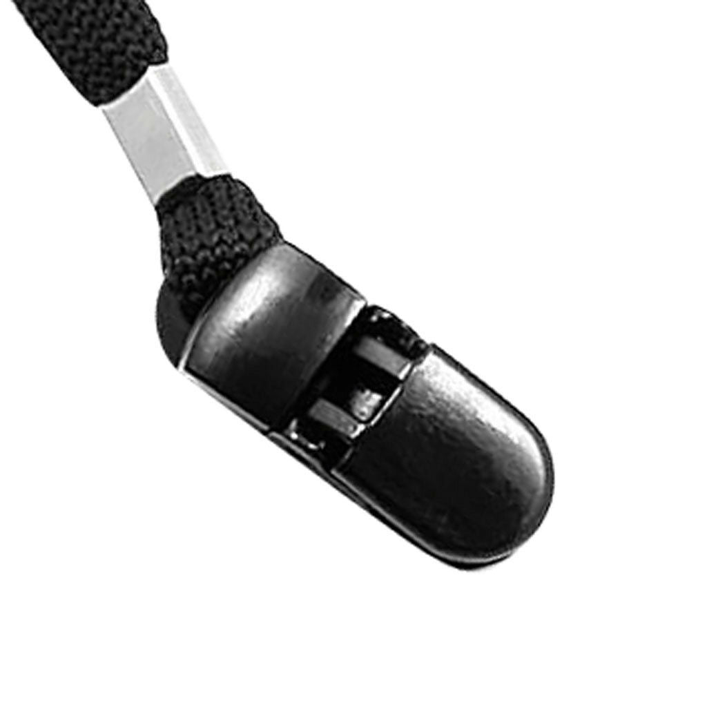 Portable Outdoor Hat Scarf Wind Clip Lanyard Ropes Cord Black 9mm