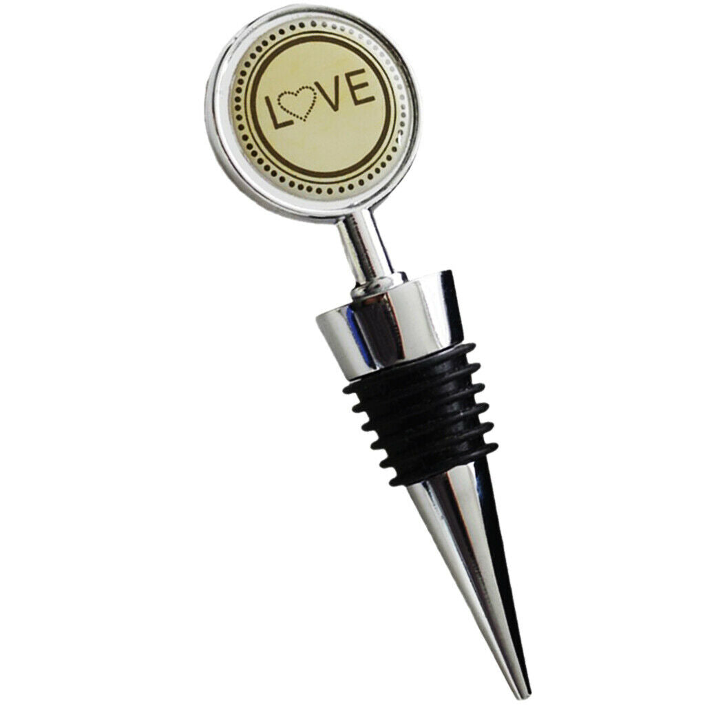 Chic Alloy Wine Bottle Stopper Wedding Birthday Party Valentines Day Gifts