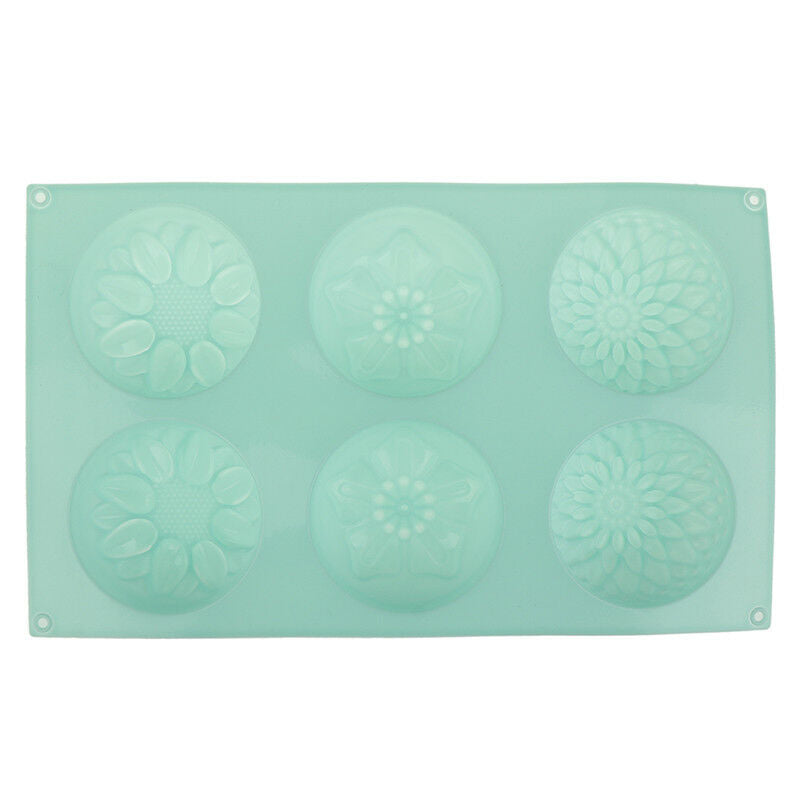 Silicone Soap Mold Flower Pattern Rectangular Handmade Soap Making DIY Mou.l8
