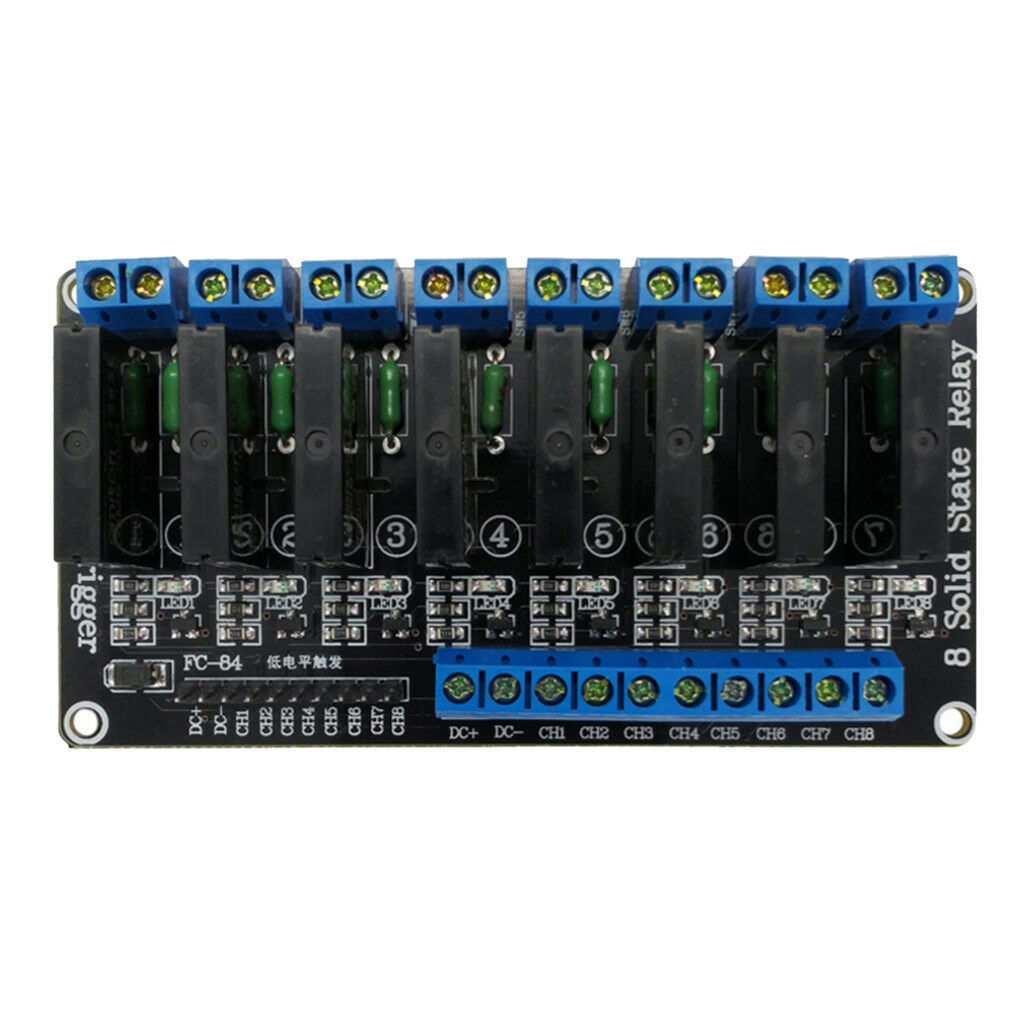 24V 8 Channel Low Level   Solid State Relay Module 240V 2A Output