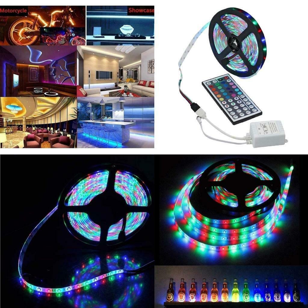 5m LED Light Strips with Remote Battery Powered Home Shop Cub Decoration
