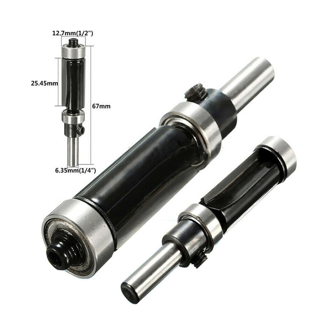 Flush Trim Router Bit with 6.35mm(1/4inch) Shank Professional Woodworking Cutter