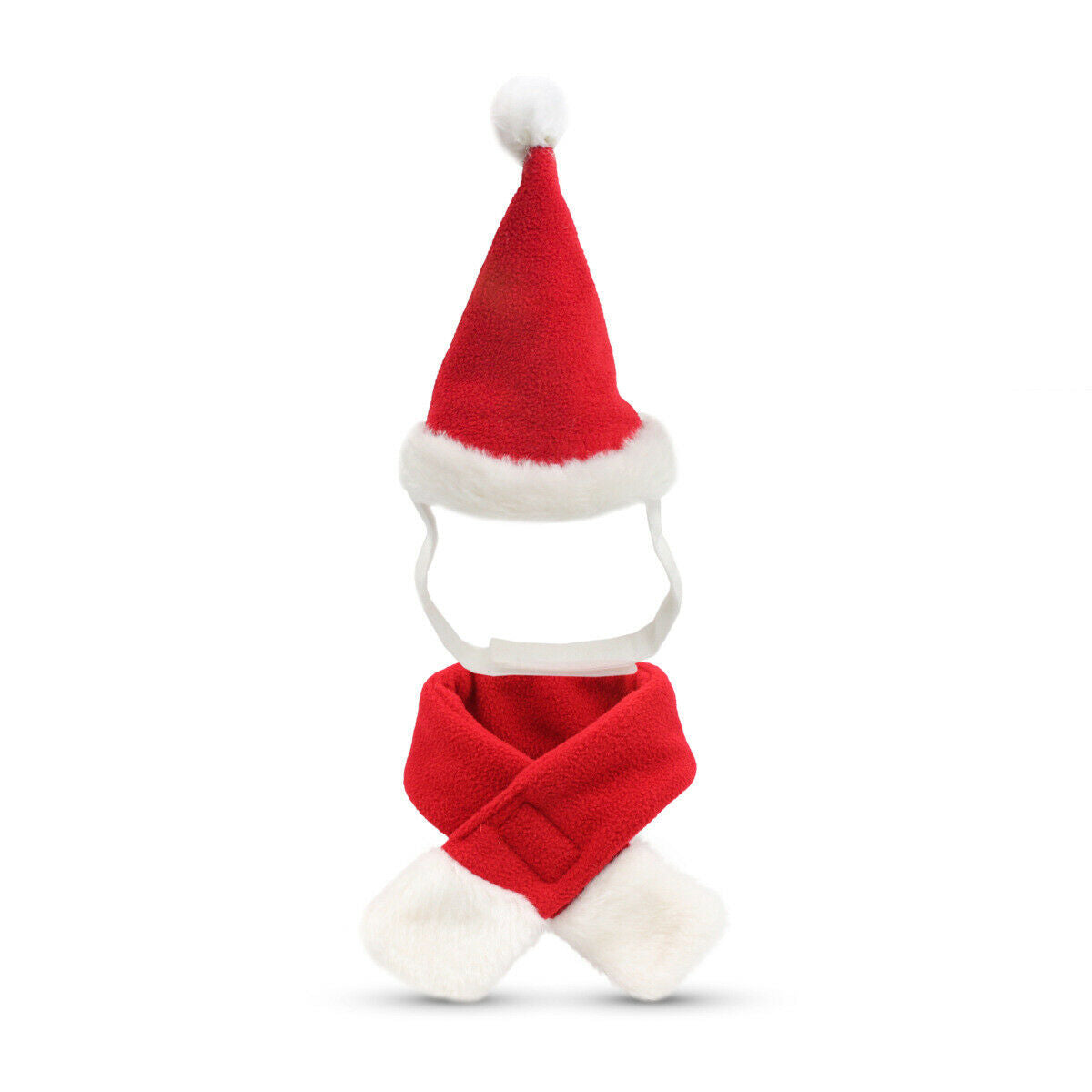Pet Dog Cat Christmas Hat Scarf Kit for Cats Dogs Puppies Xmas Decoration Kit