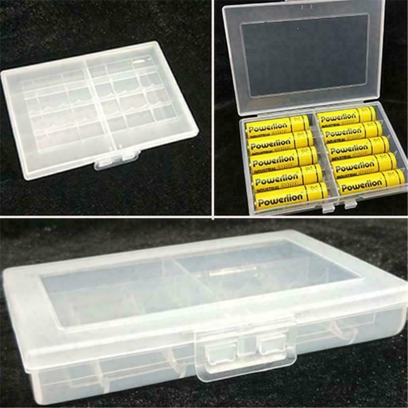 Portable Plastic Battery Case Cover Holder Storage Box For 10*AA/AAA Batteries