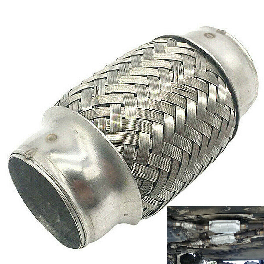 Exhaust Flex Pipe Stainless Steel Double Braid Flexible Car Universal Durable