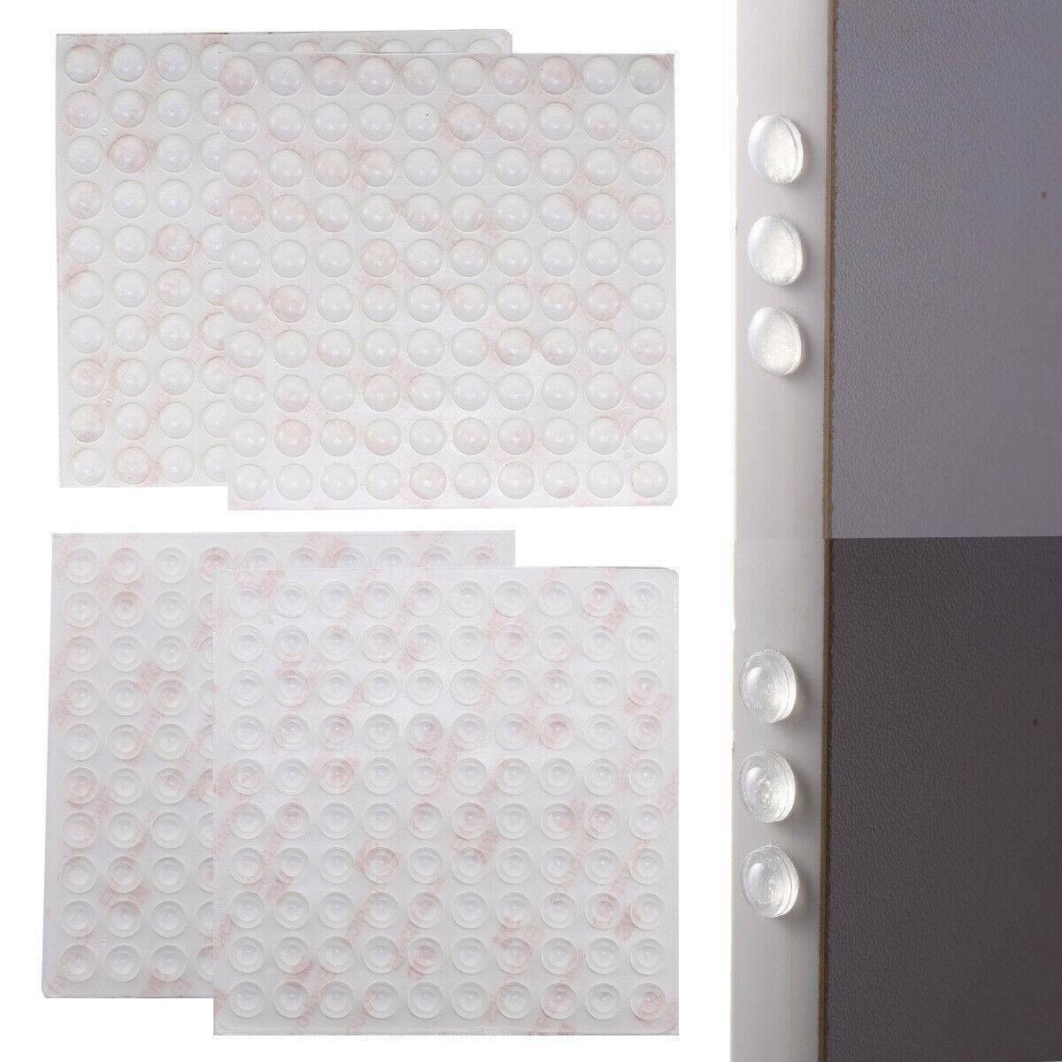 100 Self-Adhesive Rubber Feet Clear Semicircle Bumpers Door Buffer Pads Silicone