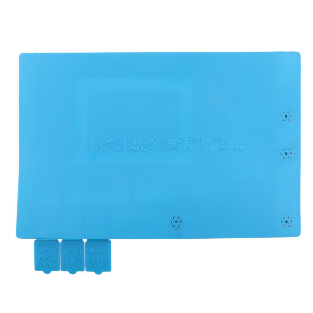 Silicone Cell Phone Repair Pad Mat Magnetic Maintenance Platform Dark Blue