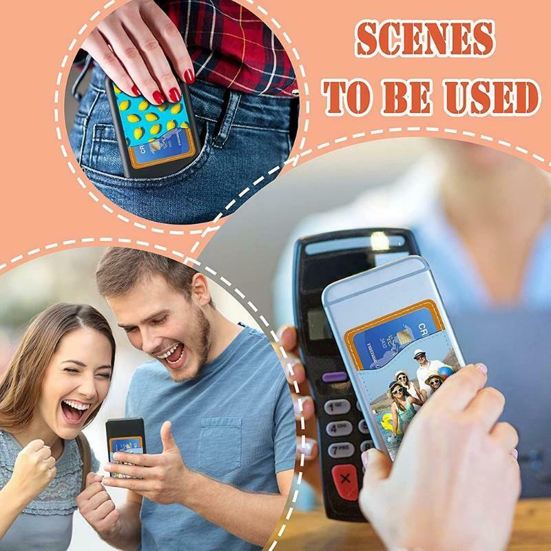 6x Sublimation Blank  Leather Mobile Wallet for Iph-one An-droid All Smartphones