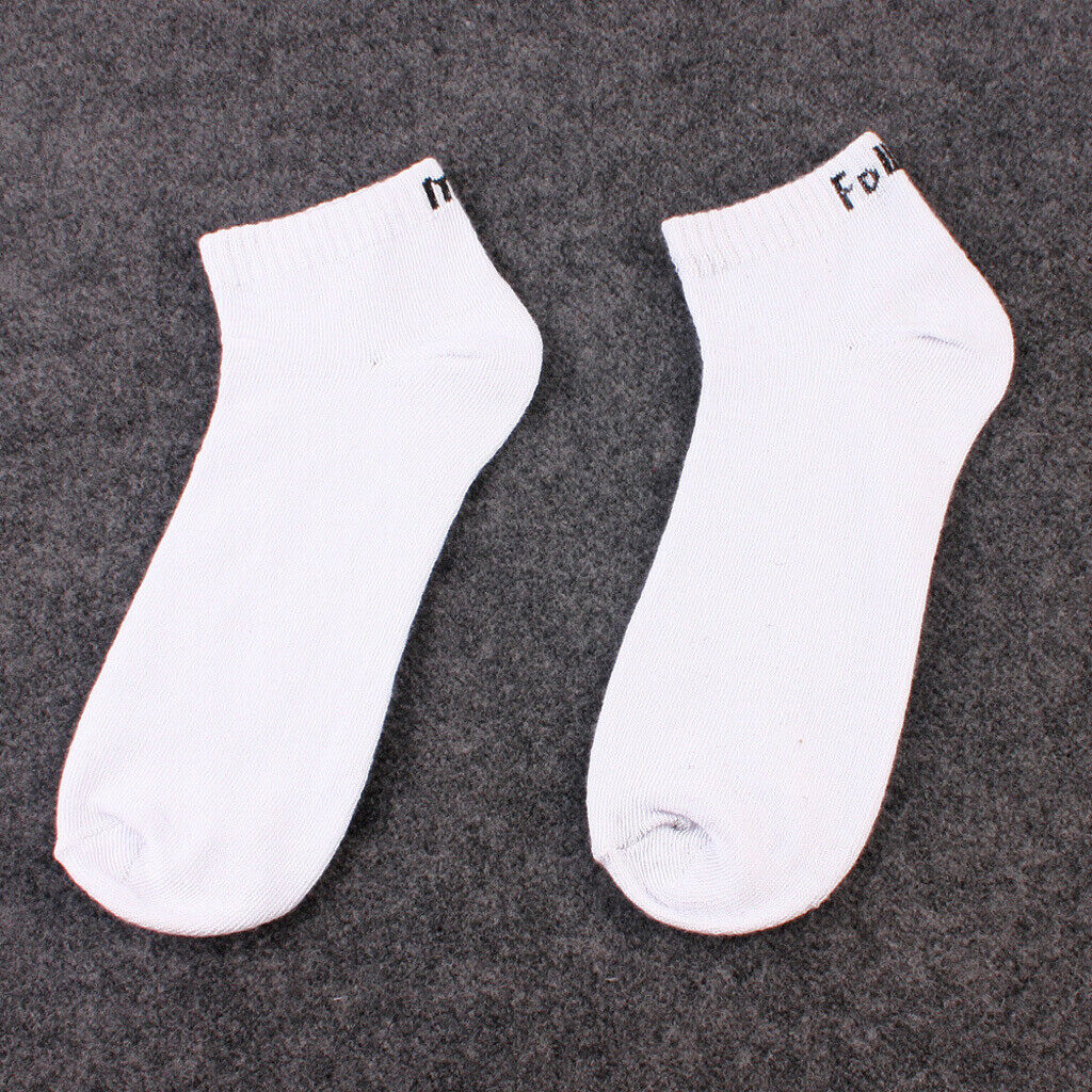 Mens Ankle Socks Cotton Plain Socks White
