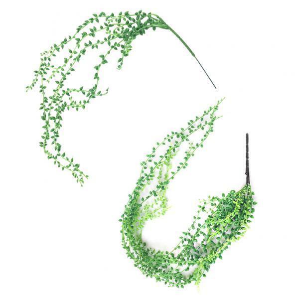 Artificial Hanging String of Pearls Wicker Succulent Plants Supplies A