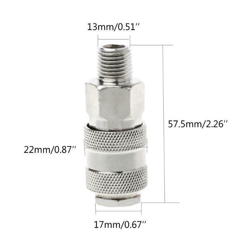 1 Pc Euro Air Line Hose Connector Fitting Female Quick Release 1/4 Inch BSP Male