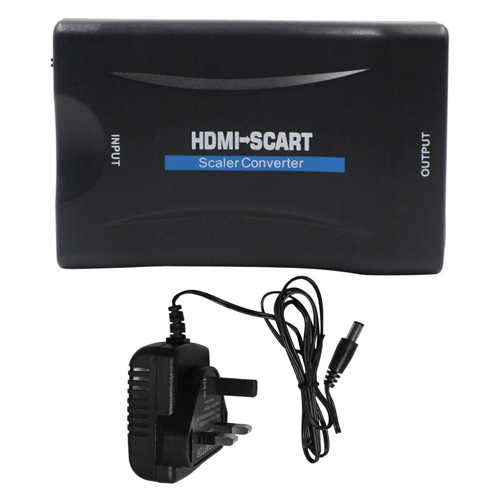 1080P HDMI To SCART / PAL Composite Video Scaler Converter Audio Adapter with UK