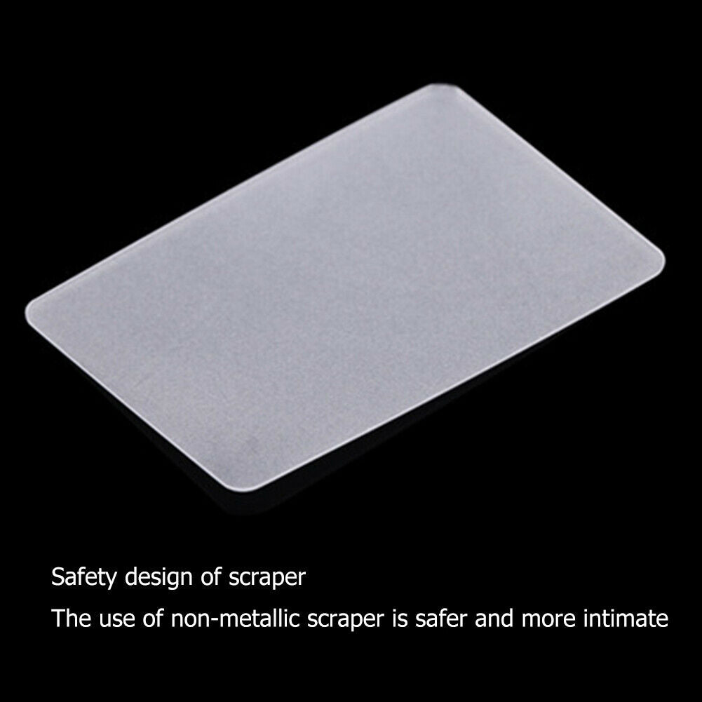 Nail Art Stamp Template Transparent Silicone Seal Stamper Head w/Scraper @