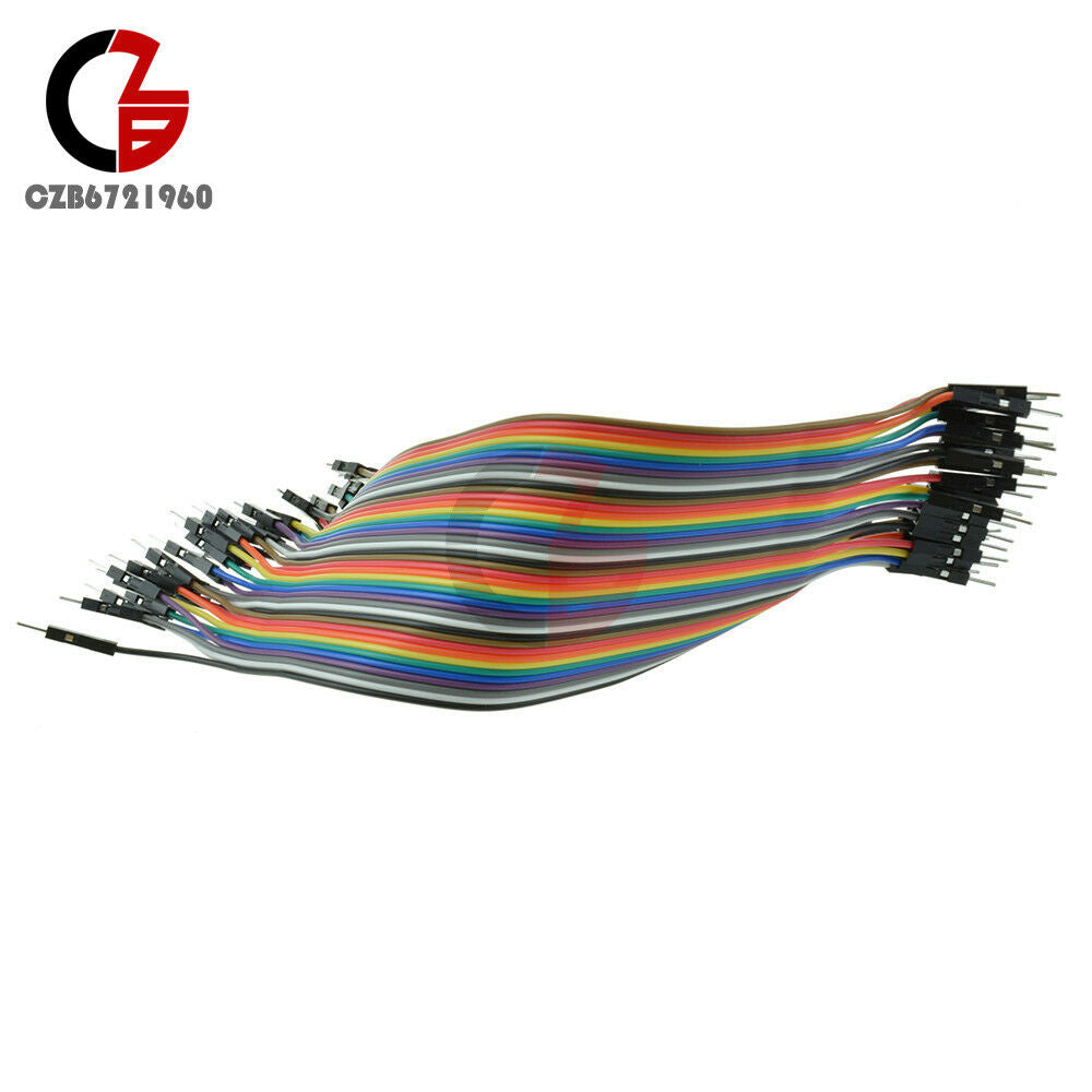 2 x 40Pin 20cm 2.54MM Male to Male 1P-1P Dupont Wire Jumper Cables For Arduino