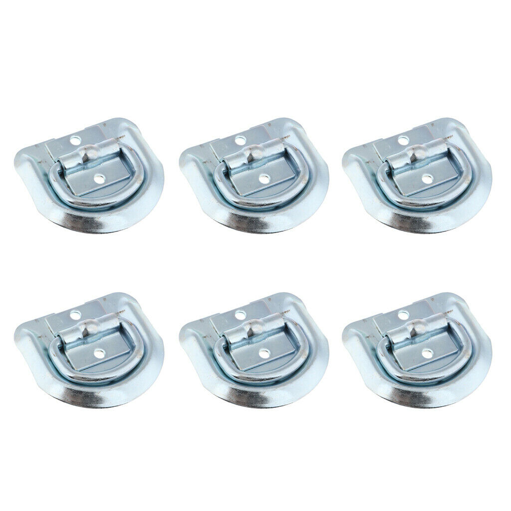 6Pcs Bolted D-Ring Down Anchor with Recessed for Truck/Flatbed Tiedowns