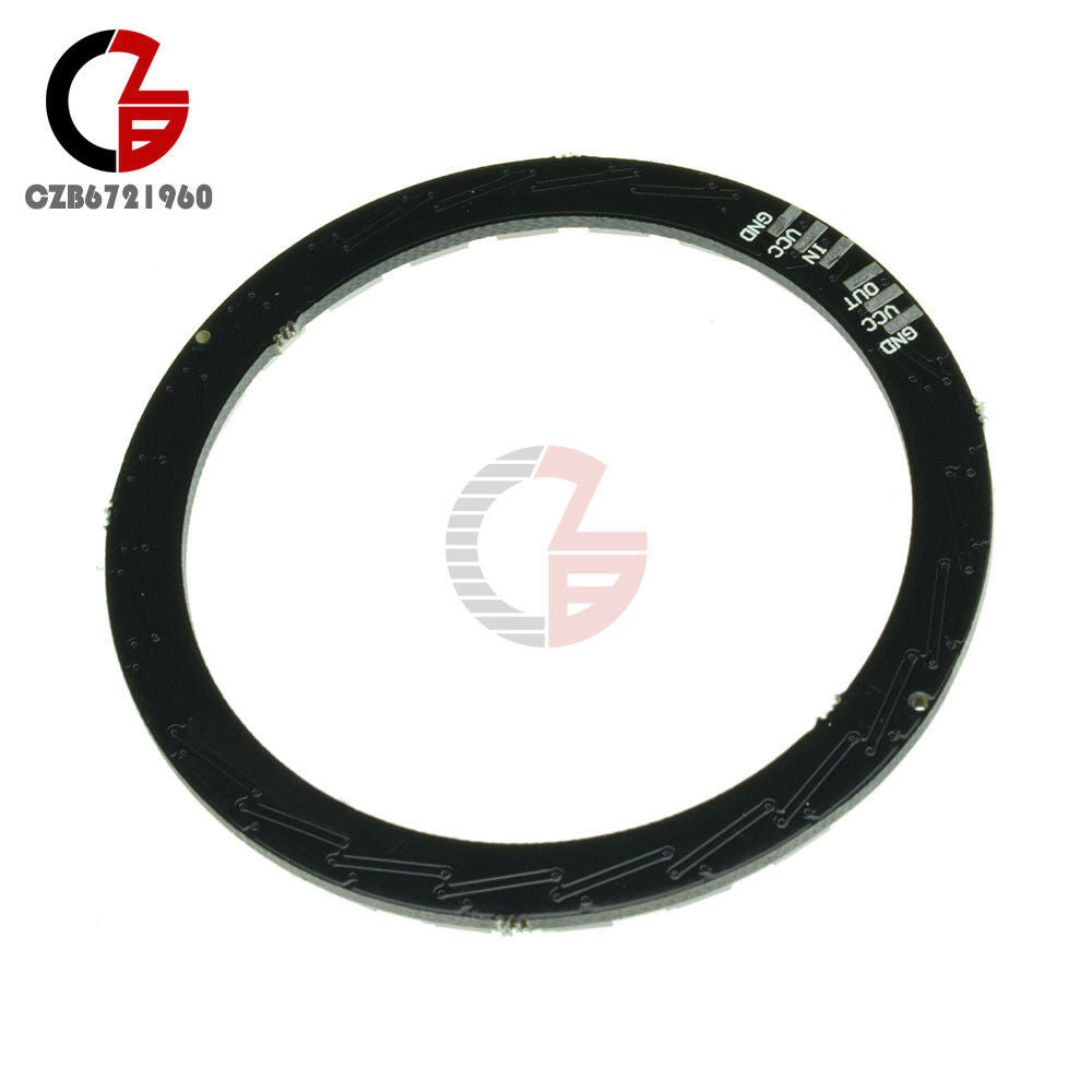 24 Bit WS2812B 5050 RGB LED Ring RGB LED with Integrated Driver 65mm for Arduino