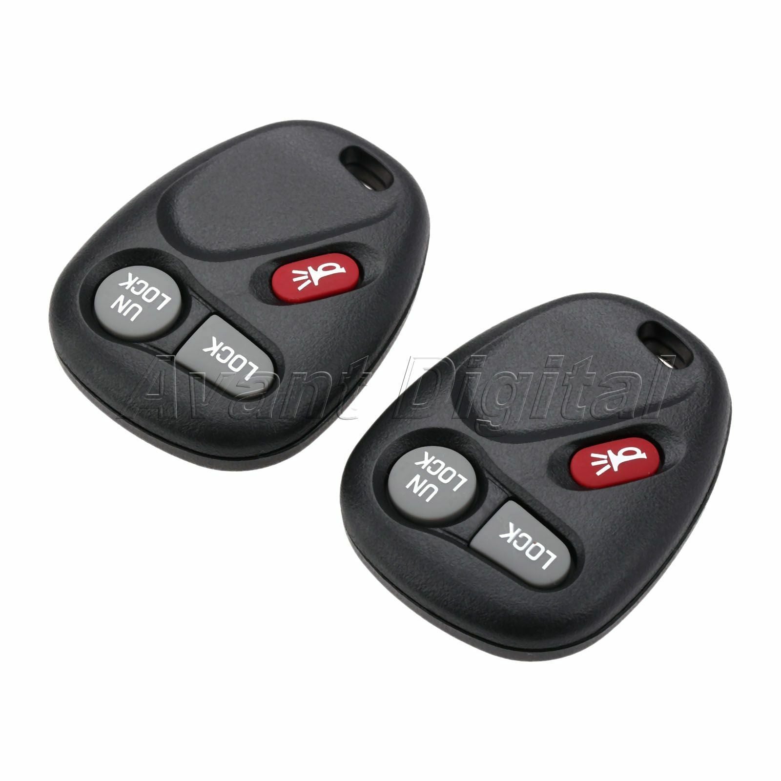 2Pcs Remote Key KOBUT1BT 315MHz 3 Buttons Fit For 1999 2000 2001 GMC Suburban