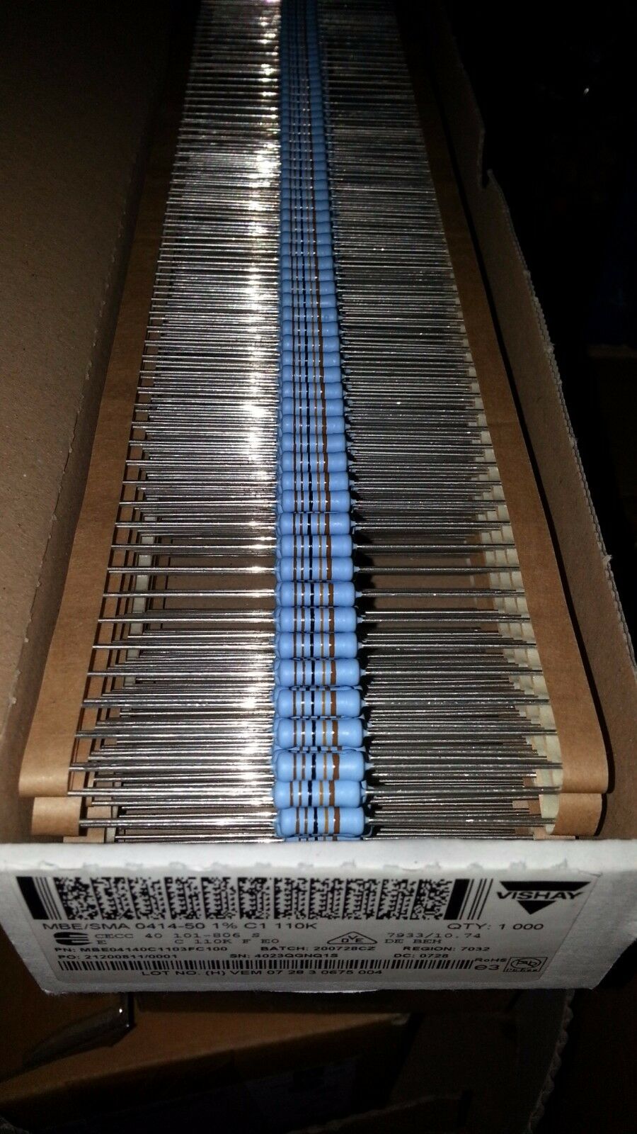 50x VISHAY SMA0414 1W 110K 1% 50ppm HQ TUBE AMP RESISTORS FOR AUDIO! 100k replac