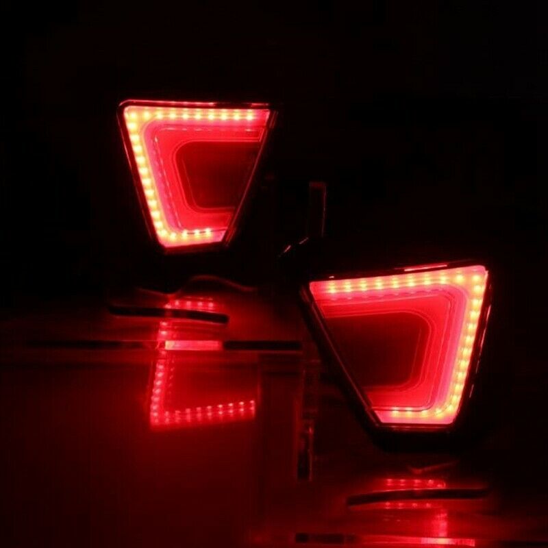 Car Red Lens Rear Bumper Reflector Light LED Brake Lamp for  Jazz/Fit 2014-2N6P7