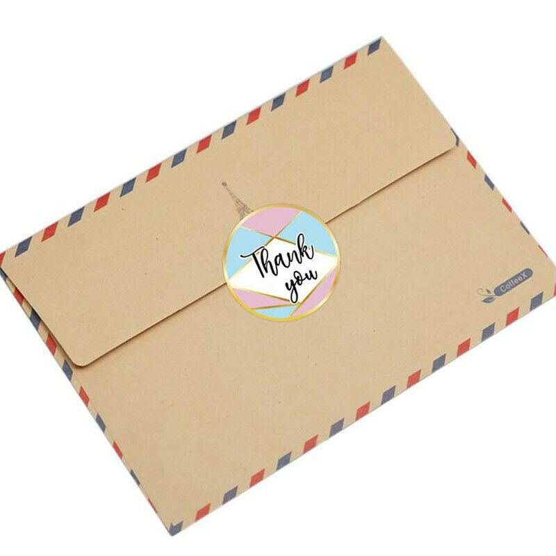 500Pcs Thank You Stickers Wedding Invitation Card Party Handmade Gift Sea.l8