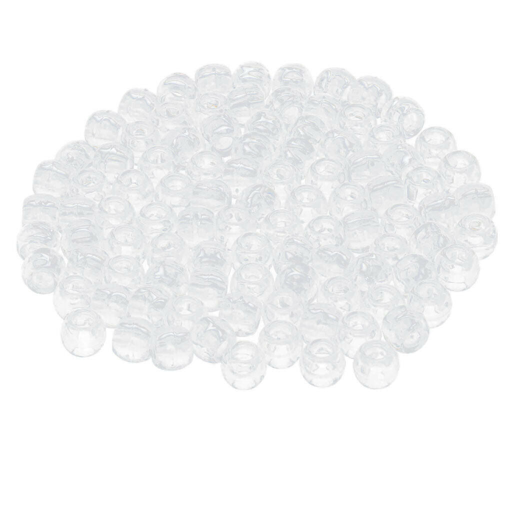 100x Plastic  Beads DIY Hair Accessory for Necklace Bracelet Crafts