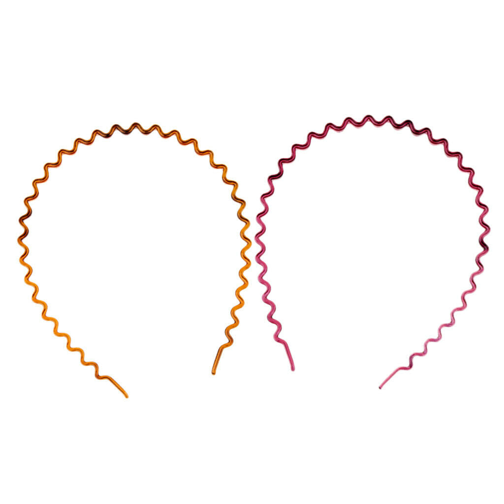 2pcs Girl Boy Wave Headband Gripper for Bath SPA Costume Accs brown+wine red