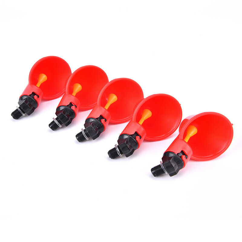5PCS Automatic Chicken Drinker Quail Water Cup Nipple Bowls Feed Bird  Poul KX