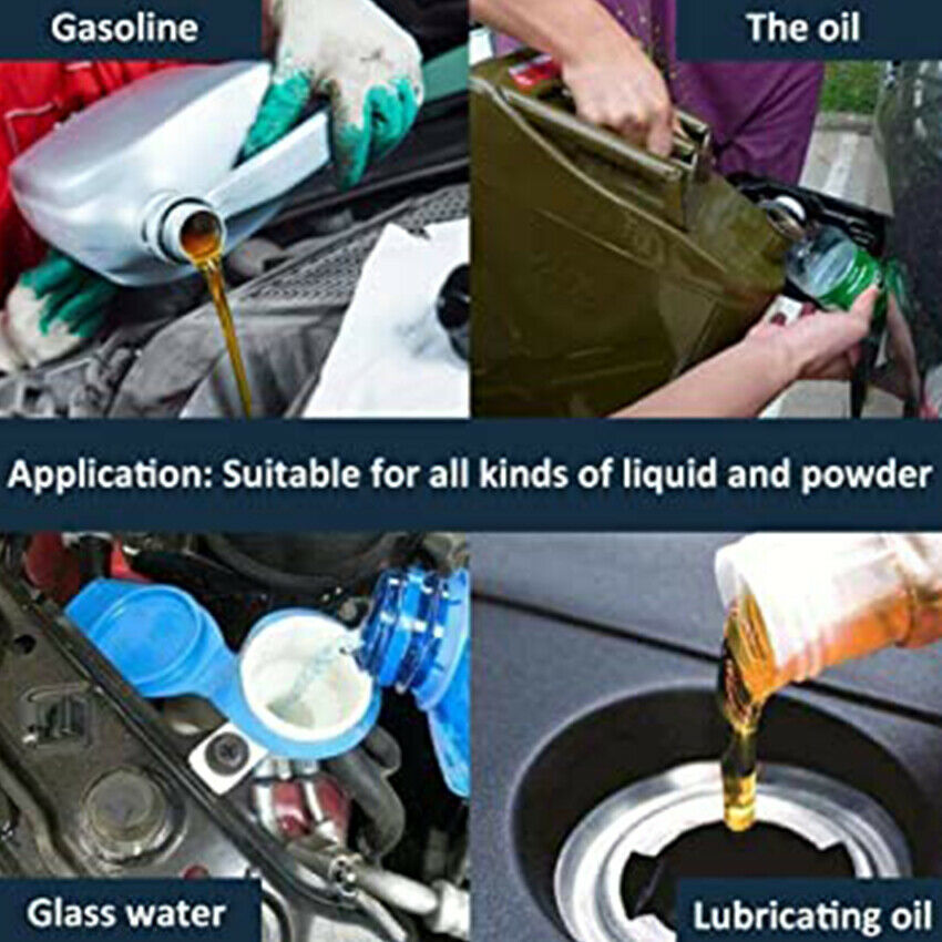 2 Pc Wide Mouth Fuel Funnel with Handle, Car motorcycle Filter plastic Funnel