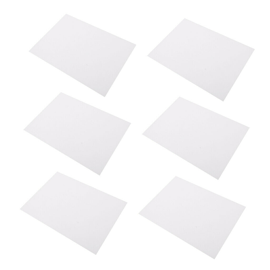 6Pcs White Blank Shrink Sheets Flim Paper Handmade Keychain Keyrings Jewelry