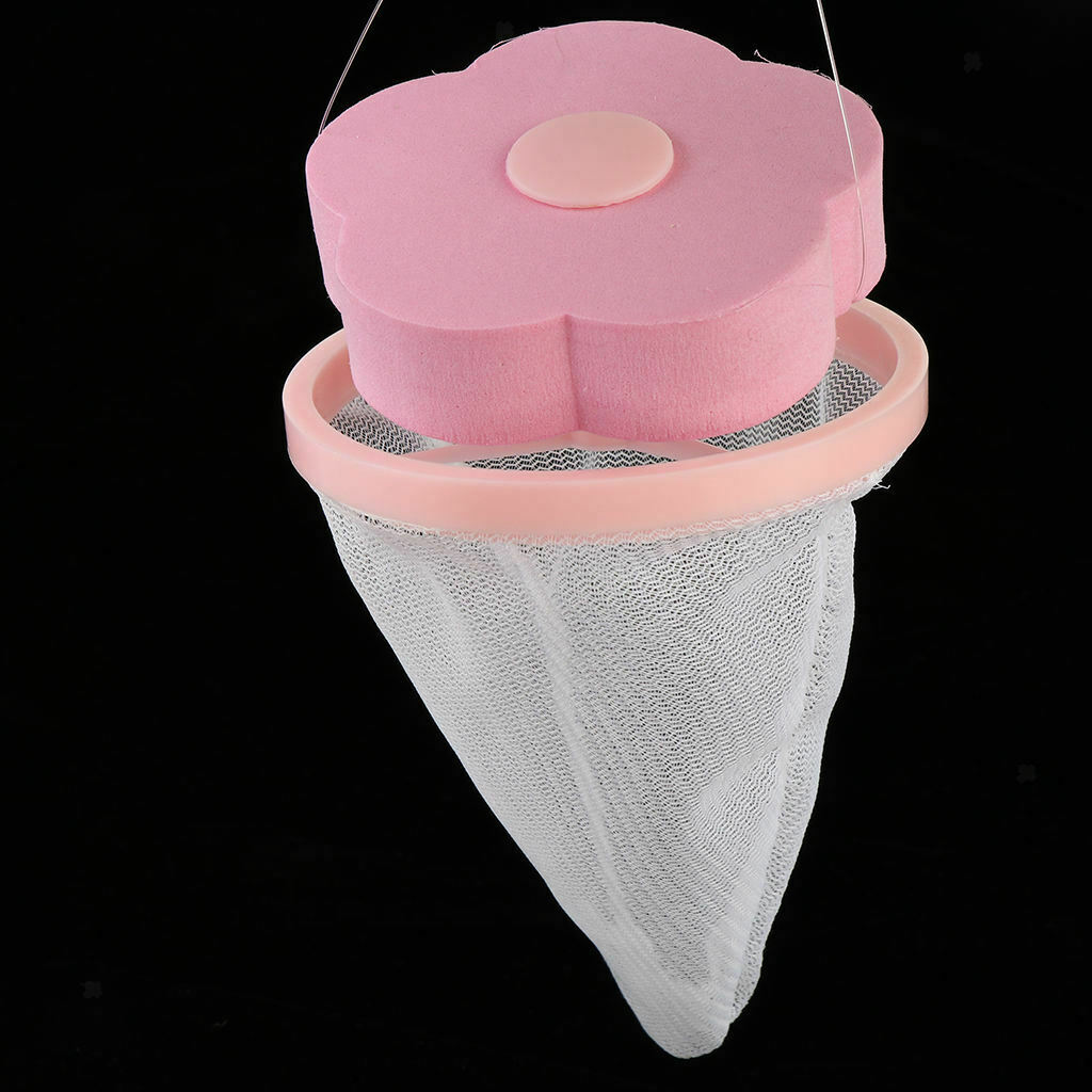 2Pcs Pink Washing Machine Float Filter Filtering Hair Removal Device Cleaning