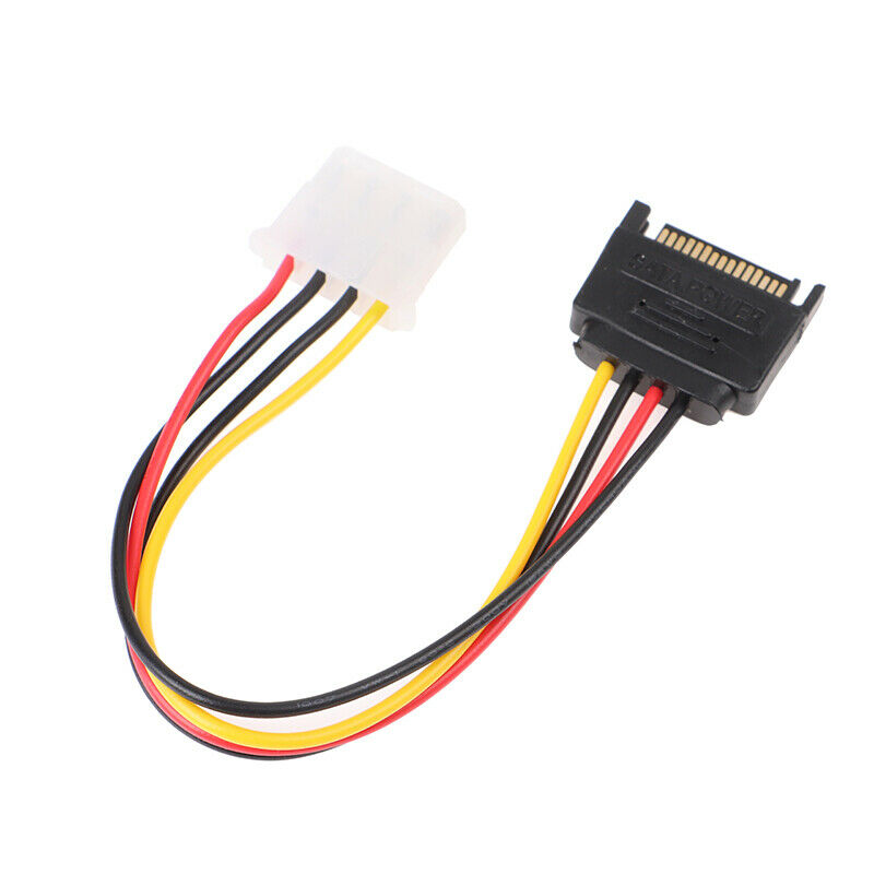 15 Pin SATA Male to 4 Pin Molex Female IDE HDD Power Hard Drive Cab.l8