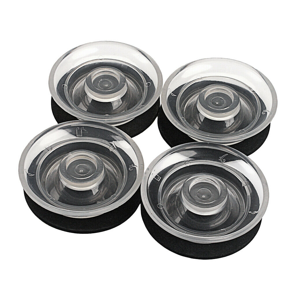 4x transparent Vertical MATS Piano Caster Cup Instrument Parts Accessories