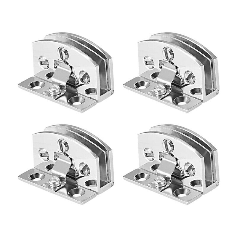 4Pcs Glass Door Hinge Cupboard Showcase Cabinet Door Hinge Glass Clamp,for 5-7K9