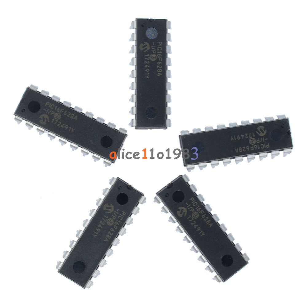 5Pcs IC Microchip DIP-18 PIC16F628A-I/P 16F628A DIP18 Microcontroller