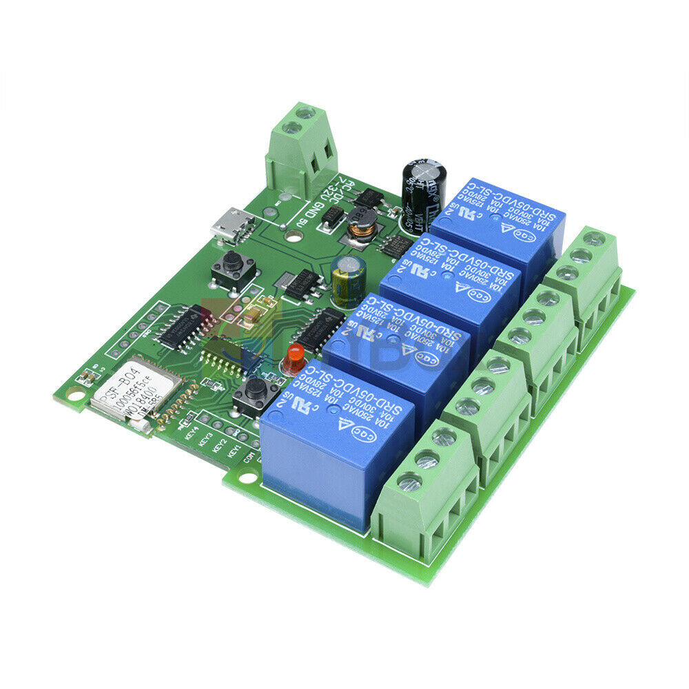DC 5-32V 4 Channel WiFi Delay Relay Switch For IOS APP Remote Control Smart Home