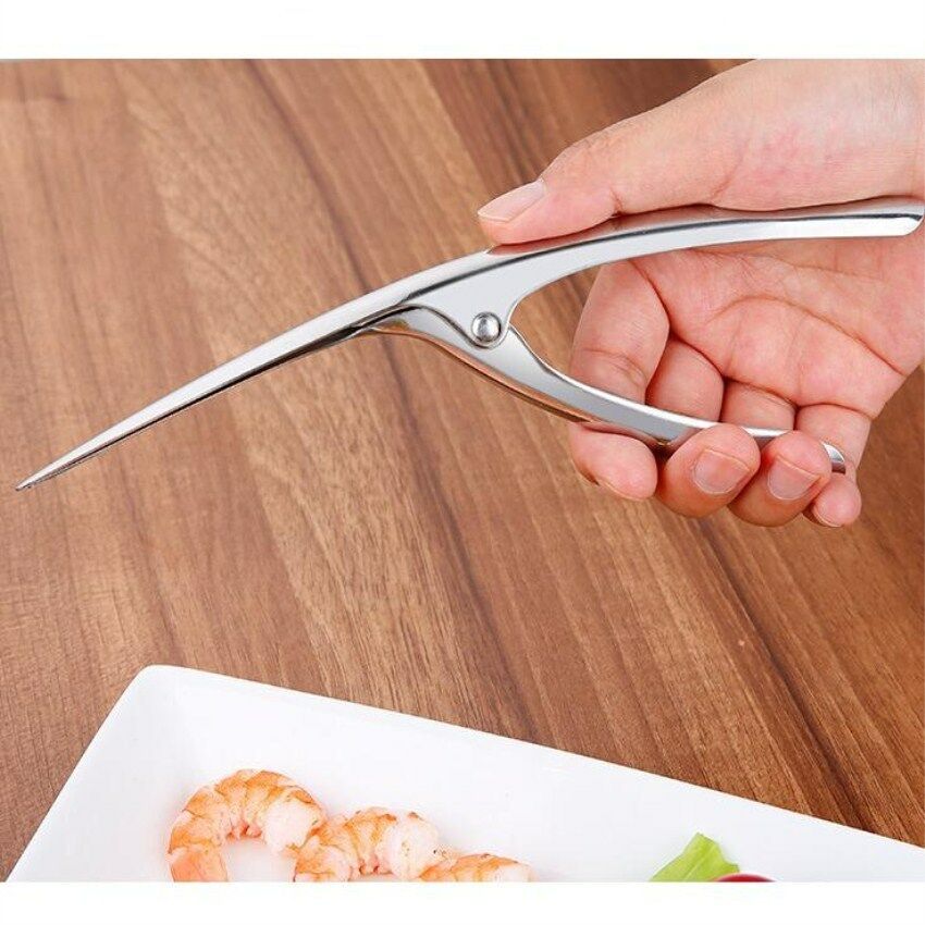 Stainless Steel Prawn Peeler Shrimp Deveiner Peel Device Pliers Kitchen