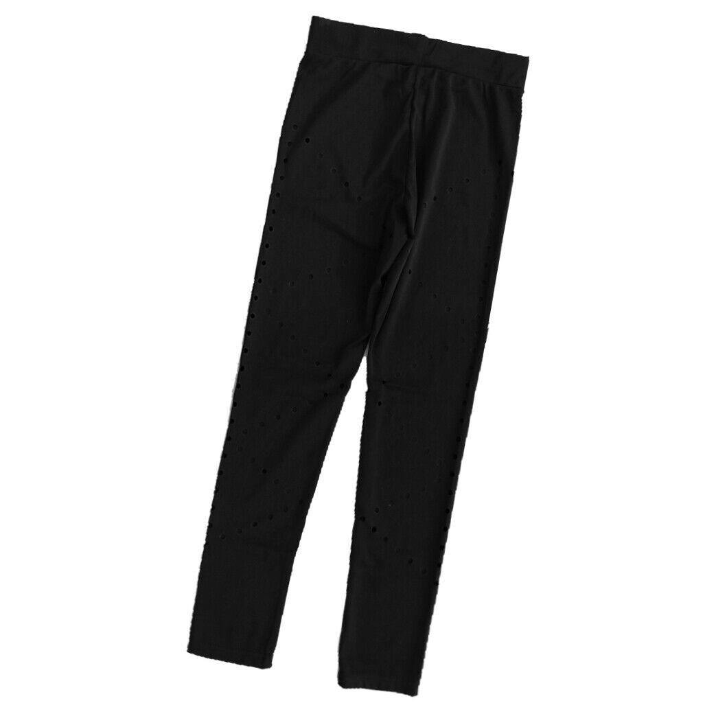 Hollow out Black Women Yoga Gym Leggings Compression Stretch Sports Pants M