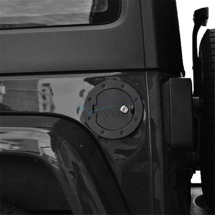 6.61" Non Fading Fuel Tank Cap Fuel Filler Door Cover For Jeep Wrangler JK 07-18