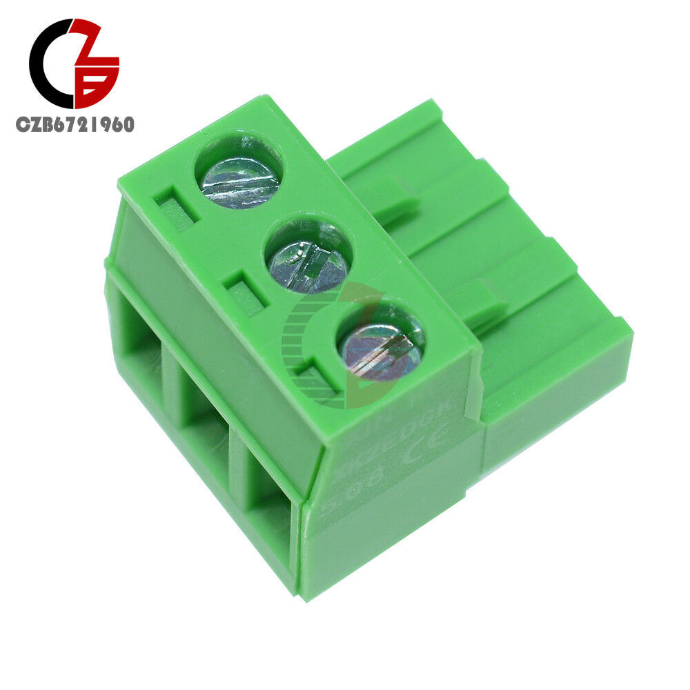 5PCS 5.08mm Pitch KF-3P KF2EDGK 3 Pin Plug-in Right Angle Terminal Connector