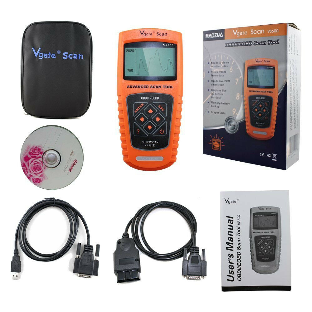 VS600 OBD2 II CAN BUS EOBD Car Fault Code Reader Engine Diagnostic Scanner Tool