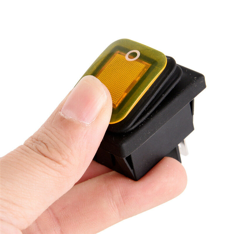 Waterproof 4 Pin 12V LED Rocker ToggleSwitch Momentary Car Boat Marine On-.l8