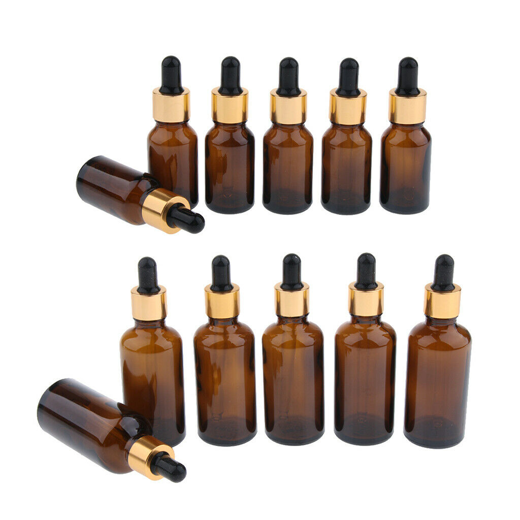 12 Pieces 15ml/50ml Refillable Dropper Bottles Essential Oils Cosmetics Perfume