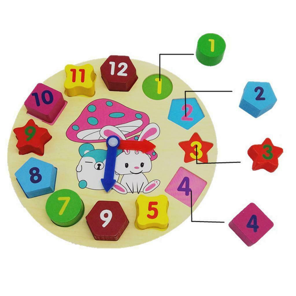 Montessori Educational Sorting Clock Puzzle Toys for Toddlers Baby Kids