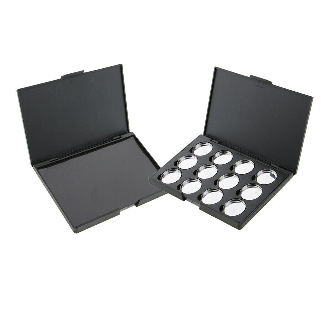 2pcs Cosmetic DIY Empty Magnetic Palette Box Eyeshadow Powder Blusher Concealer