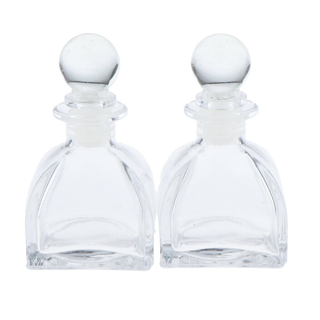 50ml Empty Glass Aroma Bottle 2 Styles Transparent Cosmetic Diffusers Bath Salts
