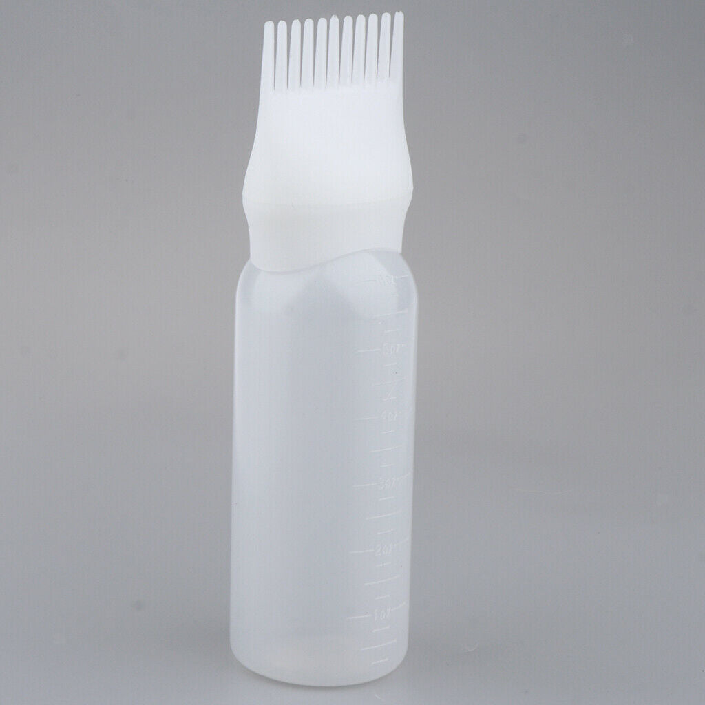 10Pcs 60ml Hair Dye Bottle Applicator Scalp Treatment Highlight Comb White