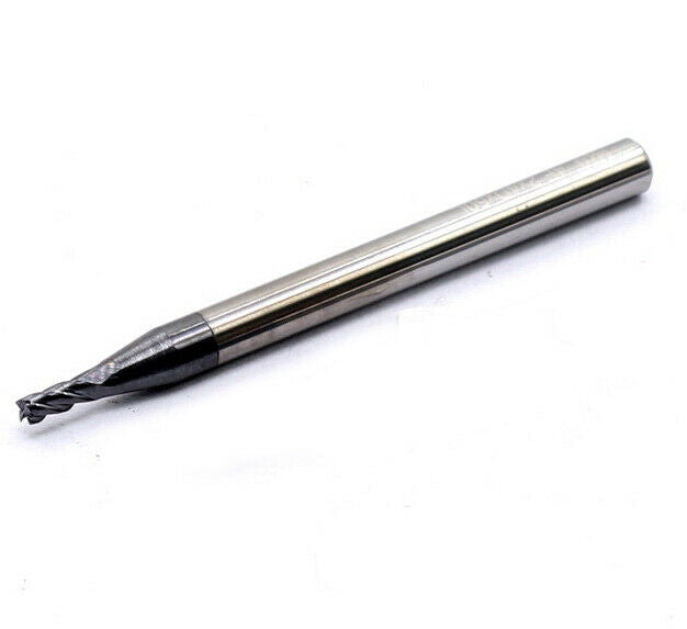 5pcs 1.5mm Tungsten Carbide End Mill 4 Flute HRC45 1.5x4Dx50L Flat Bottom [M1]