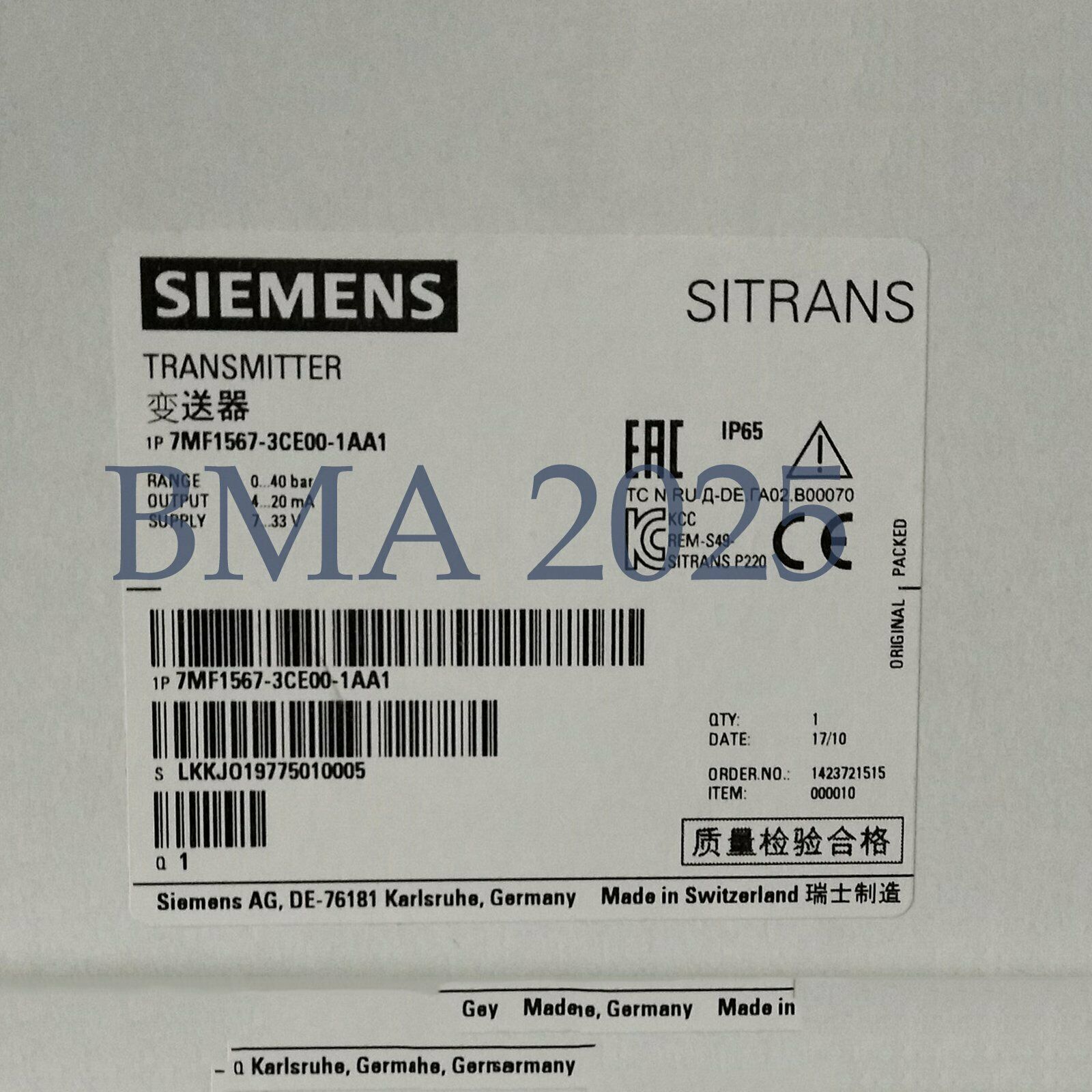 1PC New 7MF1567-3CE00-1AA1 7MF15673CE001AA1  1year warranty DHL free Ship SM9T